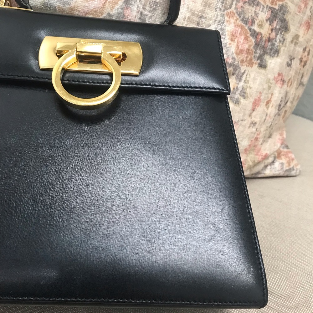 Salvatore Ferragamo Vintage small Kelly Bag black - Picture 2 of 8